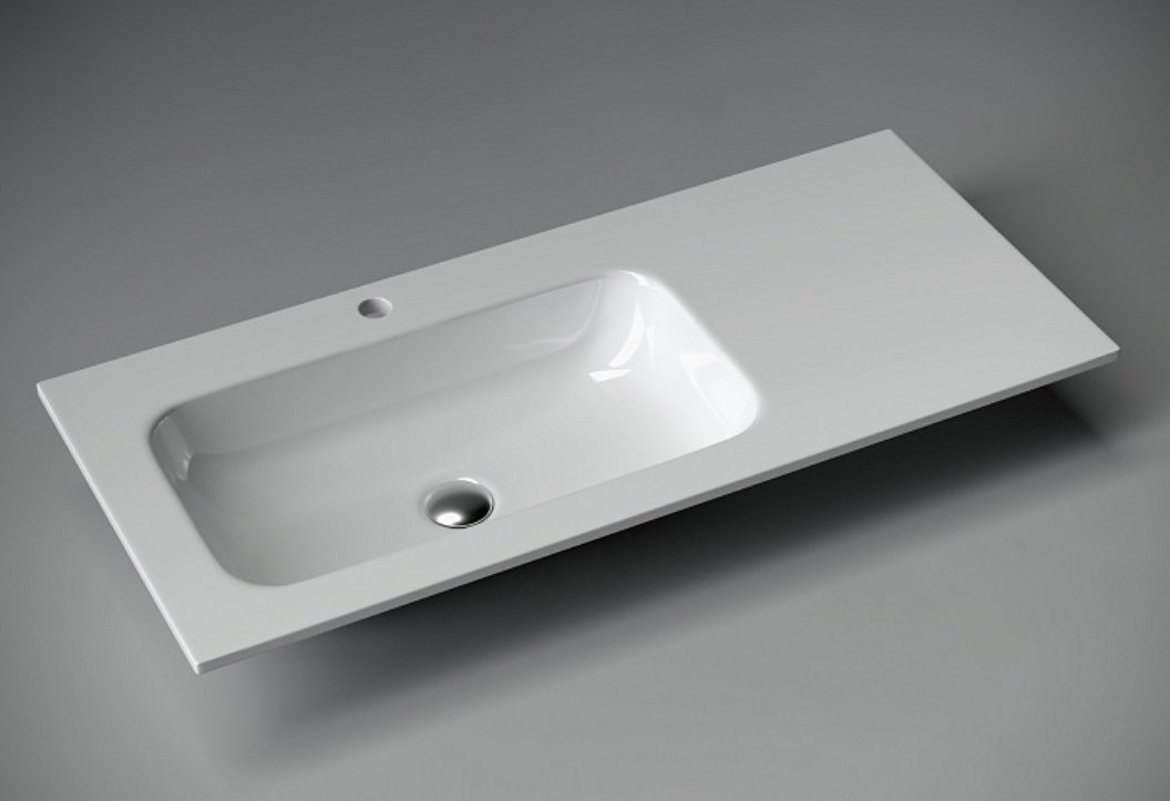 Раковина Ceramicanova CN7014 накладная прямоугольная 101, санфарфор