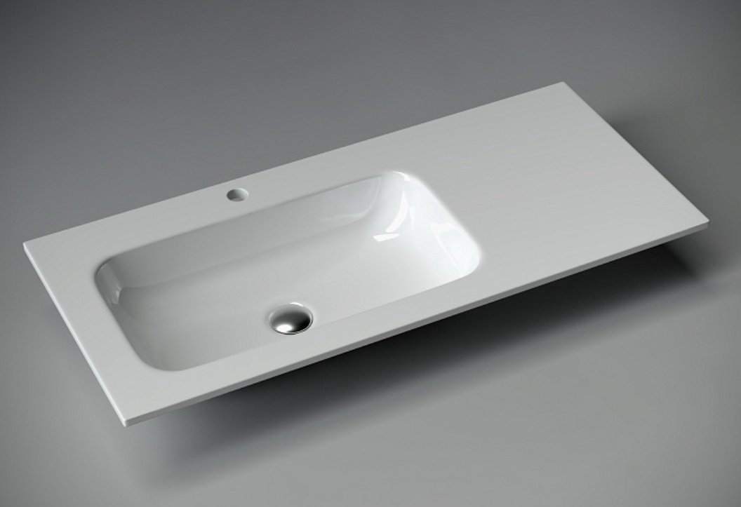 Раковина Ceramicanova CN7014 накладная прямоугольная 101, санфарфор