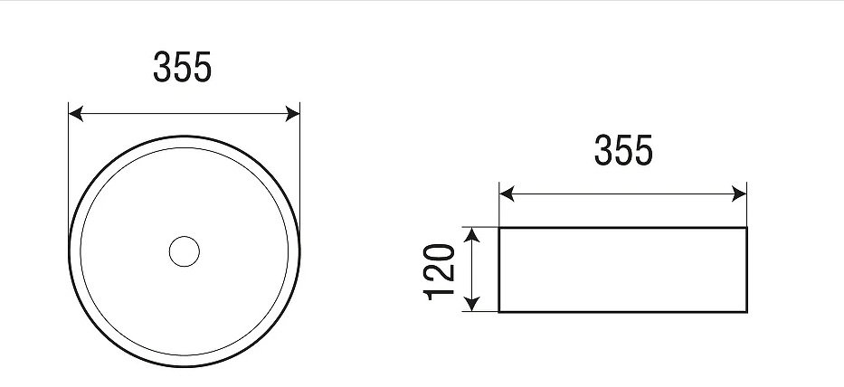 Раковина WeltWasser WW ELBACH 3134 MDG накладная круглая 35.5 см, фаянс купить,68400