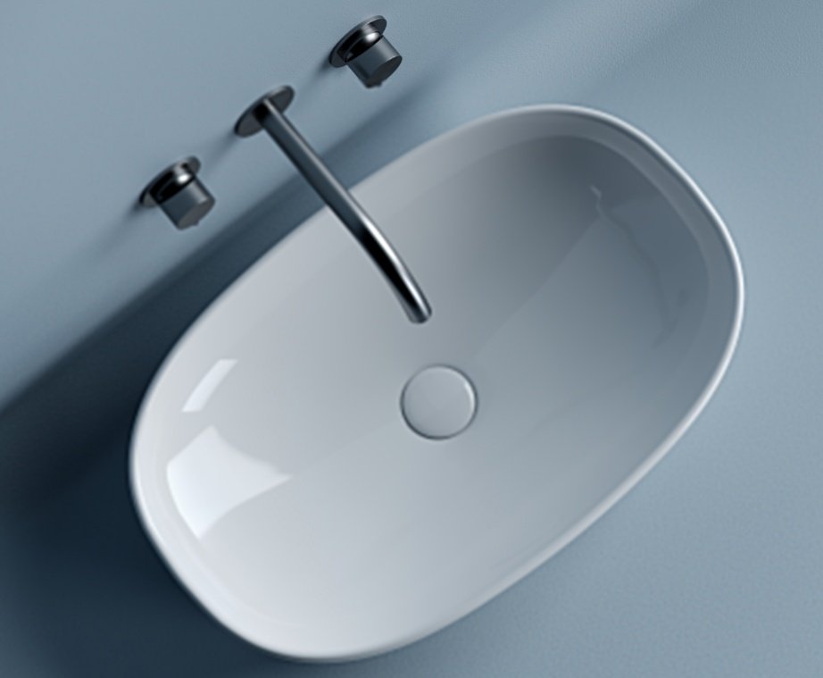 Раковина Ceramicanova CN5039 накладная овальная 60, санфарфор