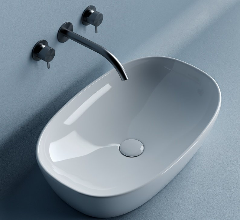 Раковина Ceramicanova CN5039 накладная овальная 60, санфарфор купить,173727