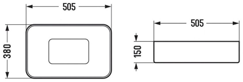 Раковина WeltWasser WW ELBACH 78575-50 MT-BL накладная прямоугольная 50.5 см, фаянс купить,103400