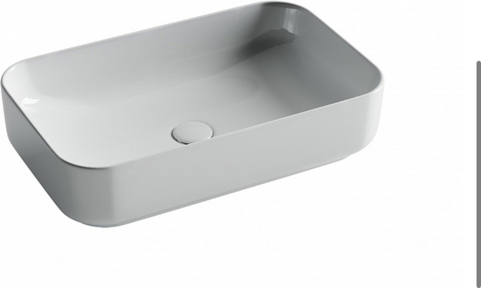 Раковина Ceramicanova CN5044 накладная прямоугольная 60, санфарфор