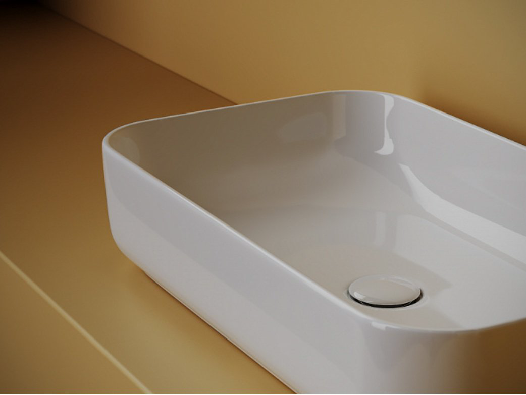 Раковина Ceramicanova CN5044 накладная прямоугольная 60, санфарфор купить,172533