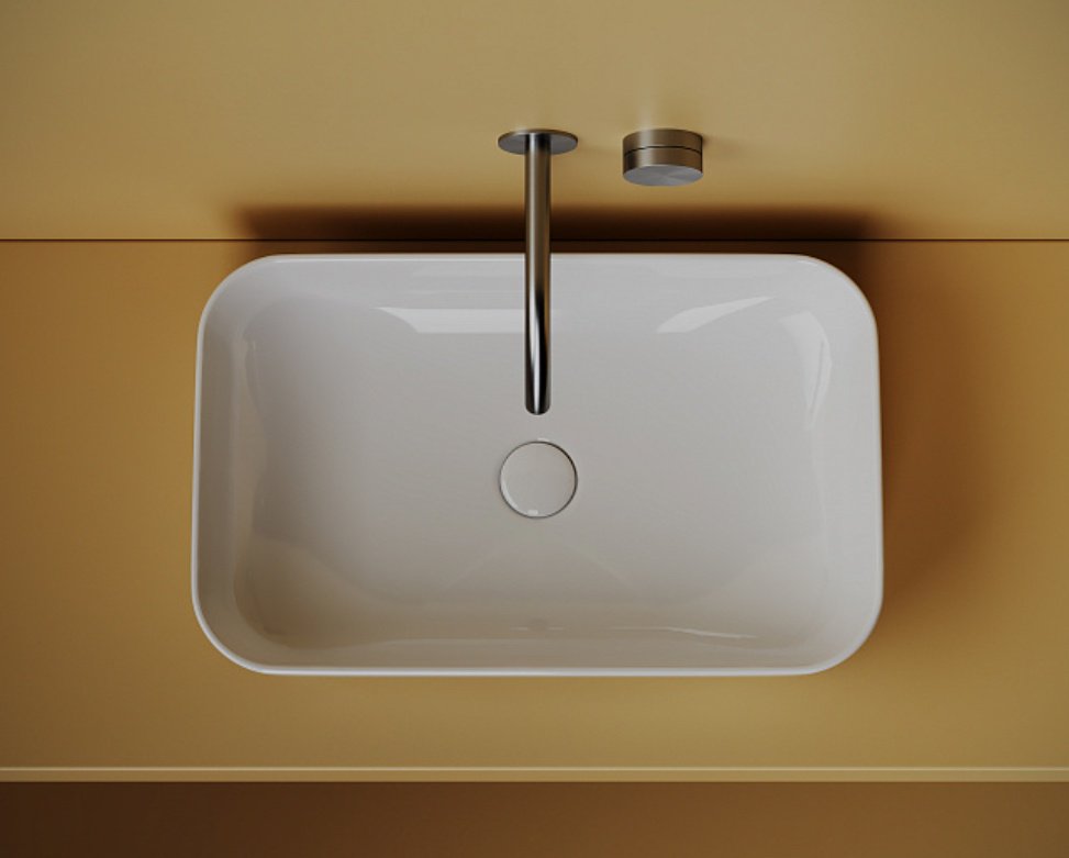 Раковина Ceramicanova CN5044 накладная прямоугольная 60, санфарфор