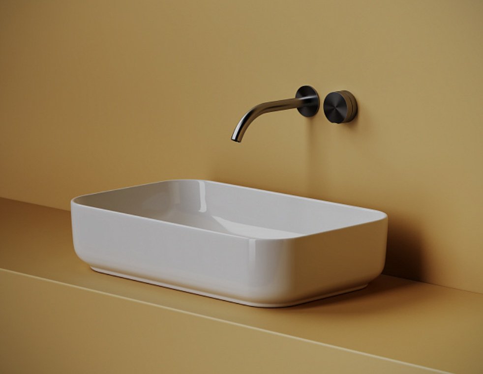 Раковина Ceramicanova CN5044 накладная прямоугольная 60, санфарфор