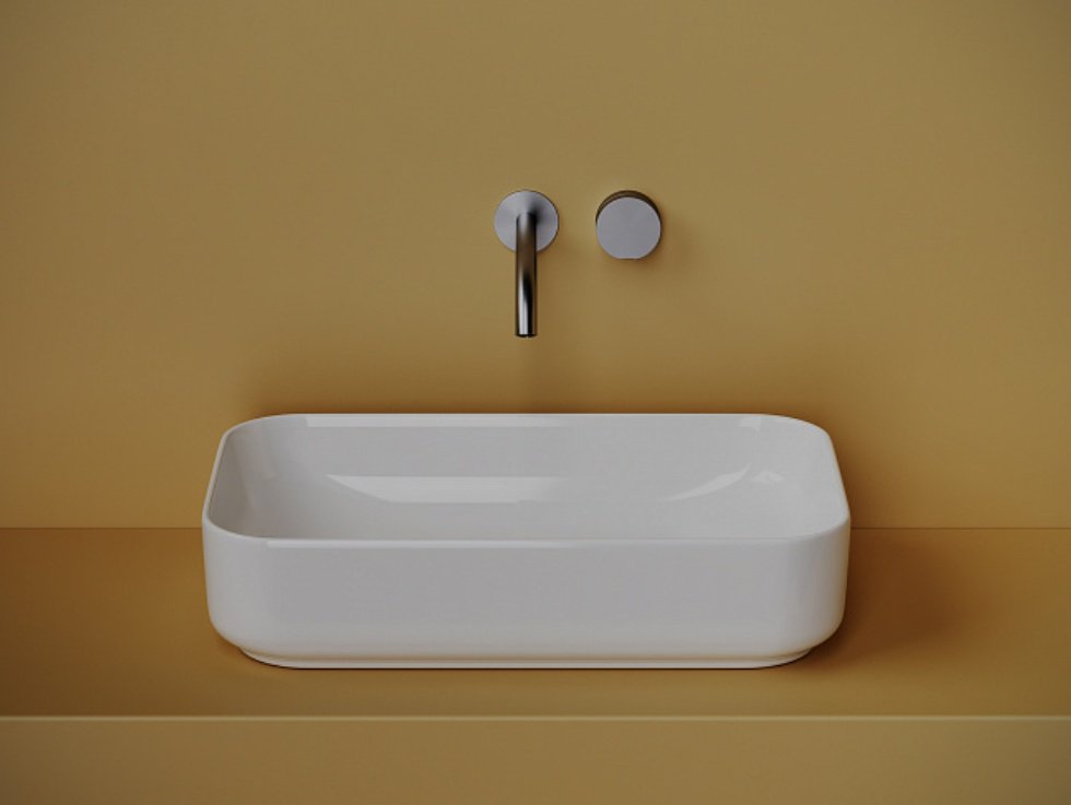 Раковина Ceramicanova CN5044 накладная прямоугольная 60, санфарфор