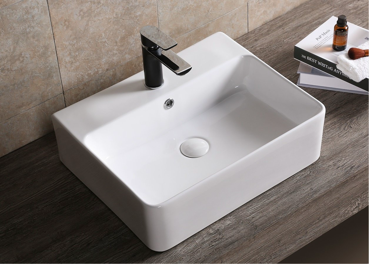 Раковина CeruttiSPA CR0094 накладная прямоугольная 52 см, фарфор купить,58705