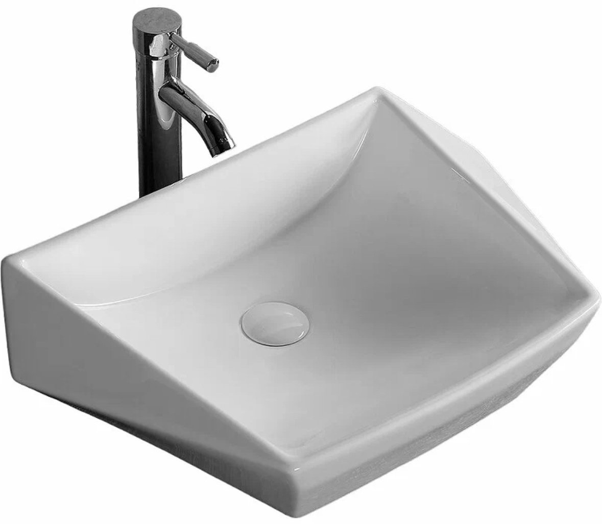 Раковина CeruttiSPA CR7065 накладная нестандартная 41 см, мрамор купить,50372