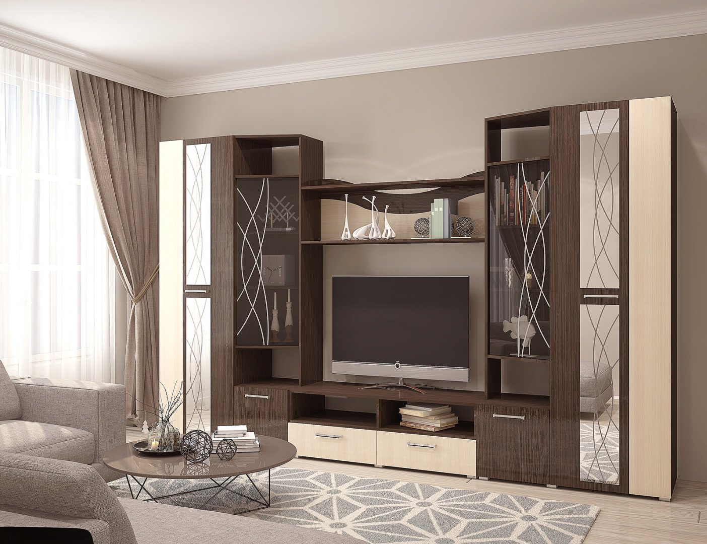 Стенка DOMA GAM-3.2M 894651 320х202.4х46.6 см, коричневый купить,NaN