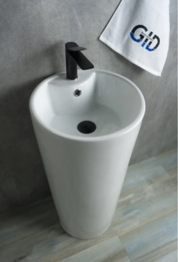 Раковина GID-ceramic Nb131 с пьедесталом круглая 40, керамика