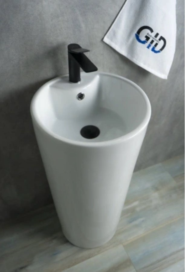 Раковина GID-ceramic Nb131 с пьедесталом круглая 40, керамика