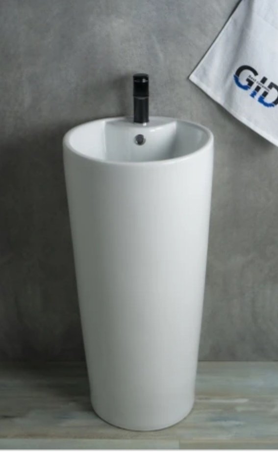 Раковина GID-ceramic Nb131 с пьедесталом круглая 40, керамика
