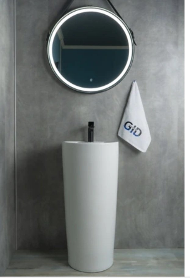 Раковина GID-ceramic Nb131 с пьедесталом круглая 40, керамика