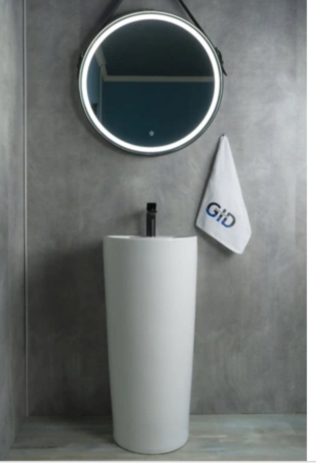 Раковина GID-ceramic Nb131 с пьедесталом круглая 40, керамика купить,360389