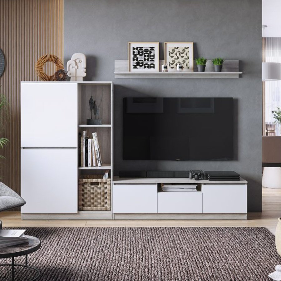 Комплект для гостиной DOMA Lori 51615665132 белый, коричневый купить,NaN