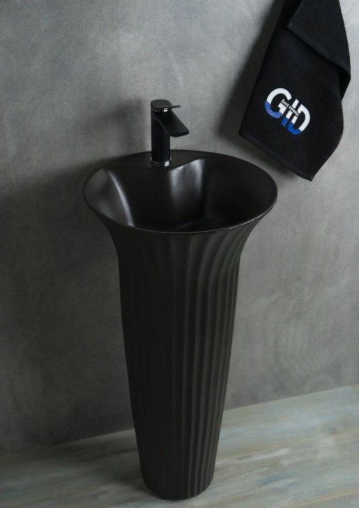 Раковина GID-ceramic Nb132bg с пьедесталом круглая 41, керамика
