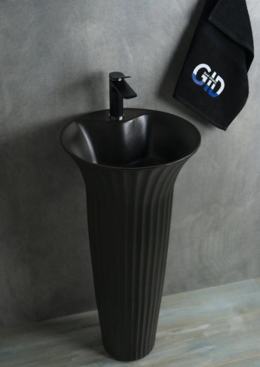 Раковина GID-ceramic Nb132bg с пьедесталом круглая 41, керамика купить,360389