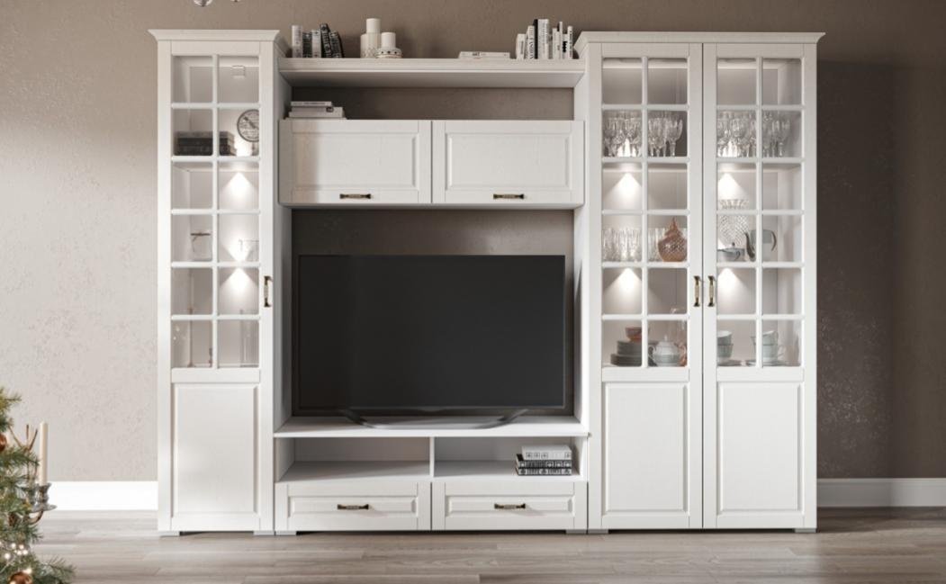 Стенка DOMA LACIO 274х204.6х53 см, белый купить,NaN