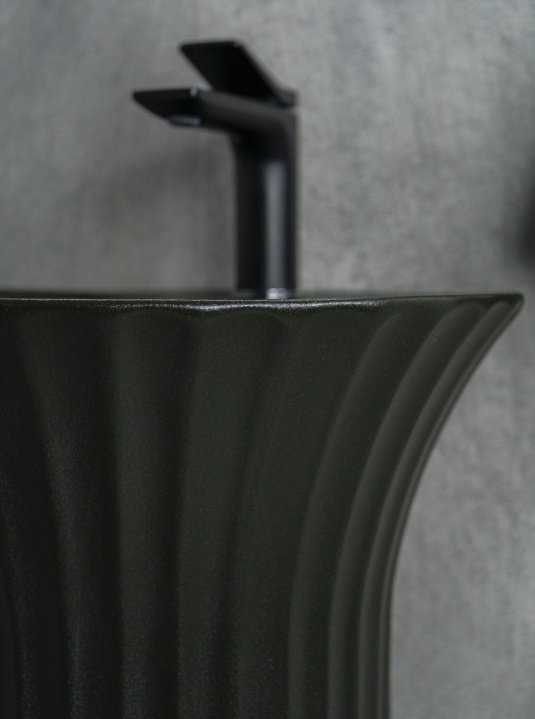 Раковина GID-ceramic Nb132bg с пьедесталом круглая 41, керамика