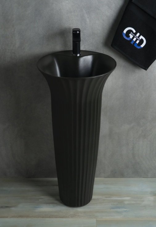 Раковина GID-ceramic Nb132bg с пьедесталом круглая 41, керамика