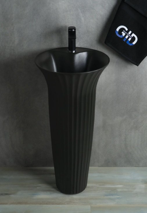 Раковина GID-ceramic Nb132bg с пьедесталом круглая 41, керамика купить,360389