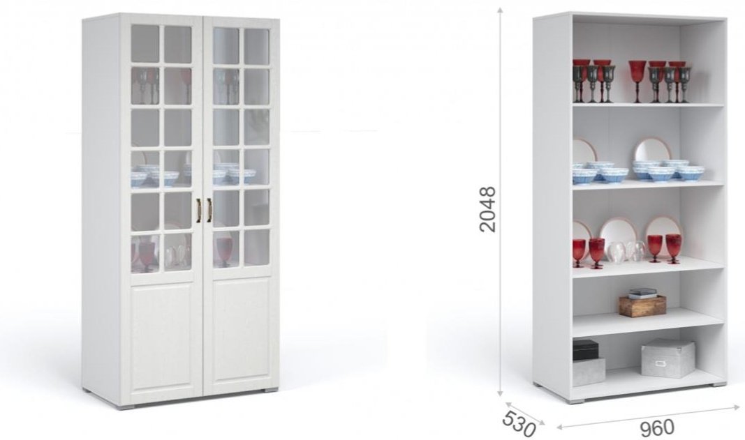 Стенка DOMA LACIO 274х204.6х53 см, белый купить,NaN