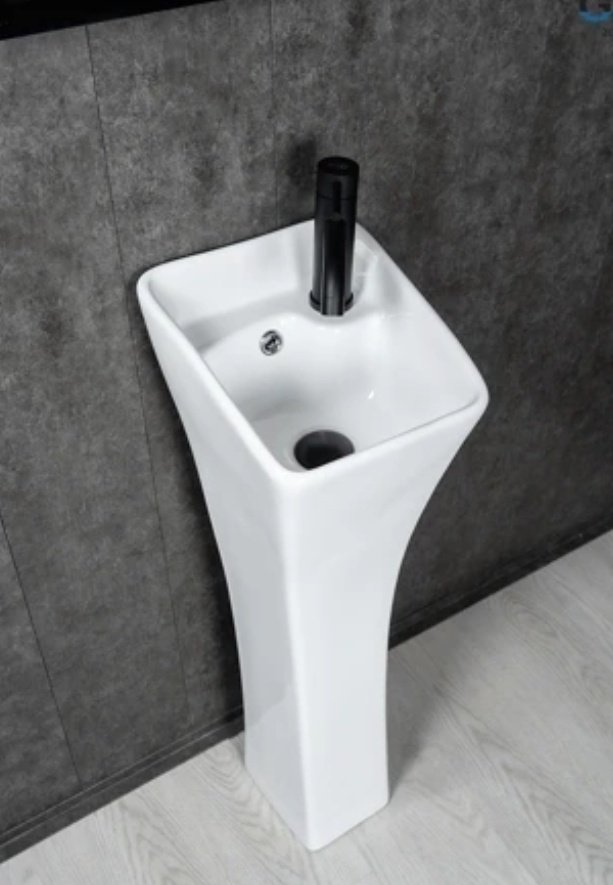Раковина GID-ceramic M9012 с пьедесталом прямоугольная 30, керамика