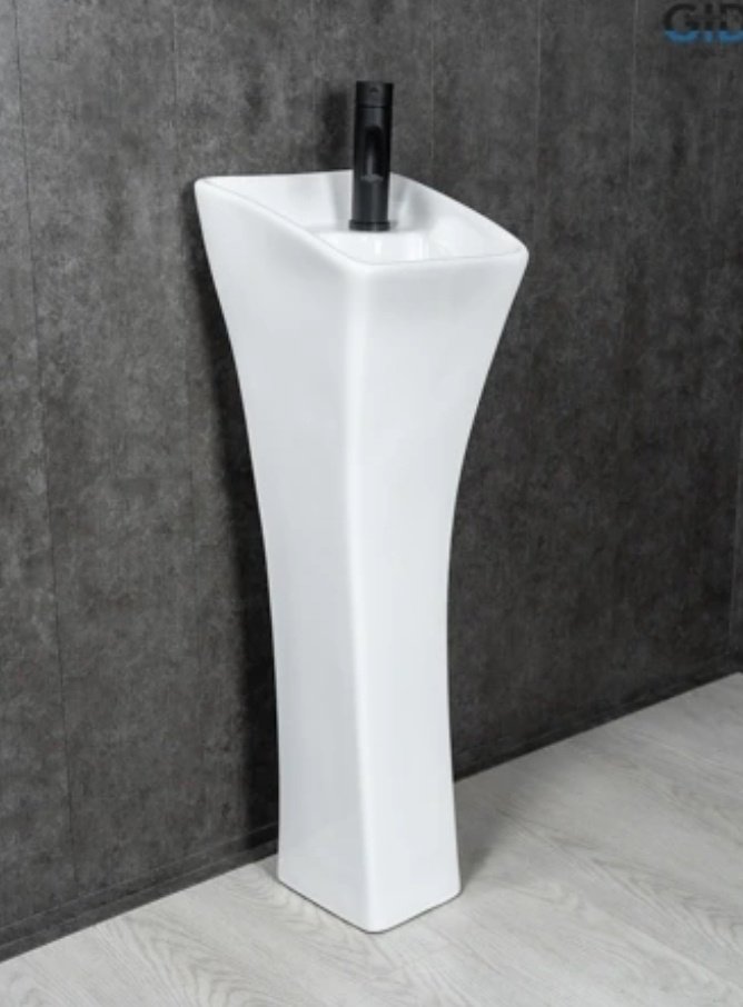 Раковина GID-ceramic M9012 с пьедесталом прямоугольная 30, керамика