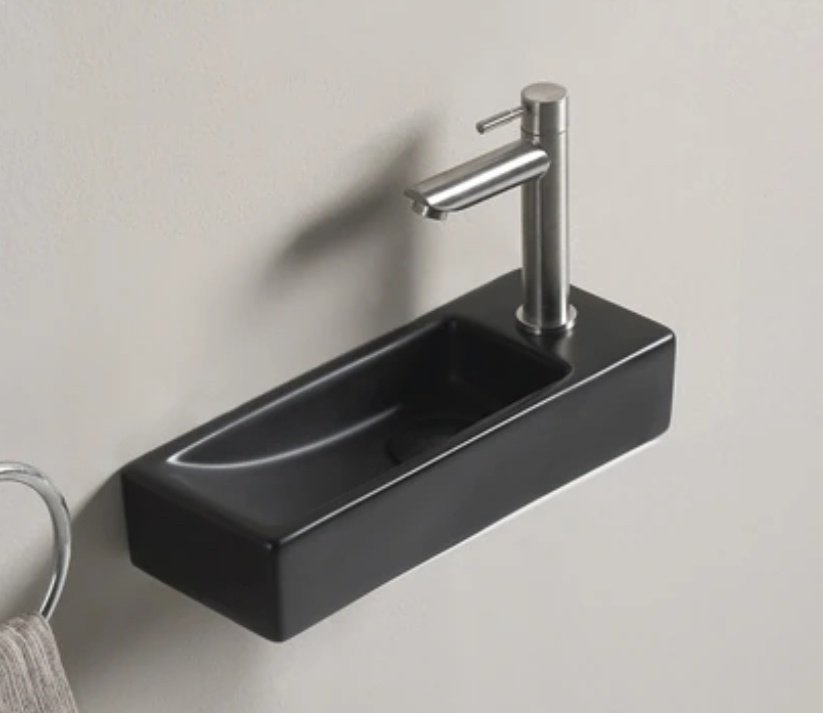 Раковина GID-ceramic Bm9271L подвесная прямоугольная 38х14 мм, керамика