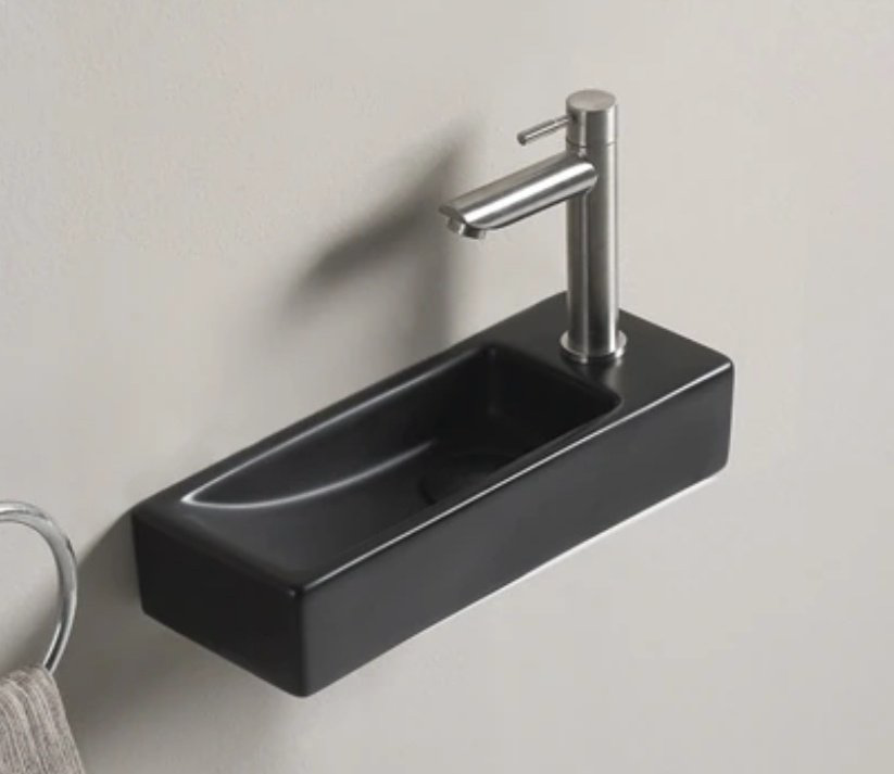 Раковина GID-ceramic Bm9271L подвесная прямоугольная 38х14 мм, керамика