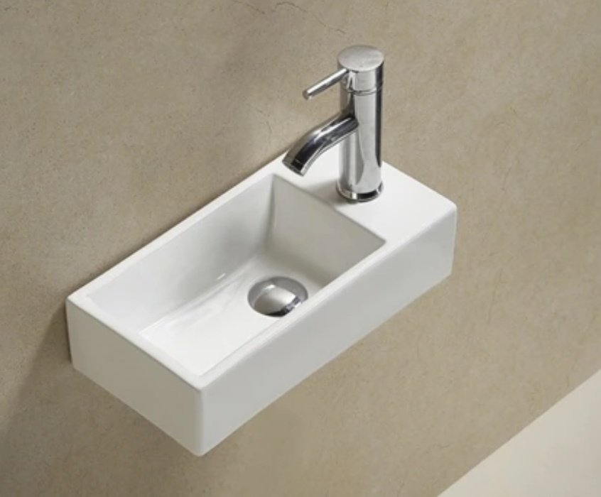 Раковина GID-ceramic N9270L подвесная прямоугольная 40, керамика купить,NaN