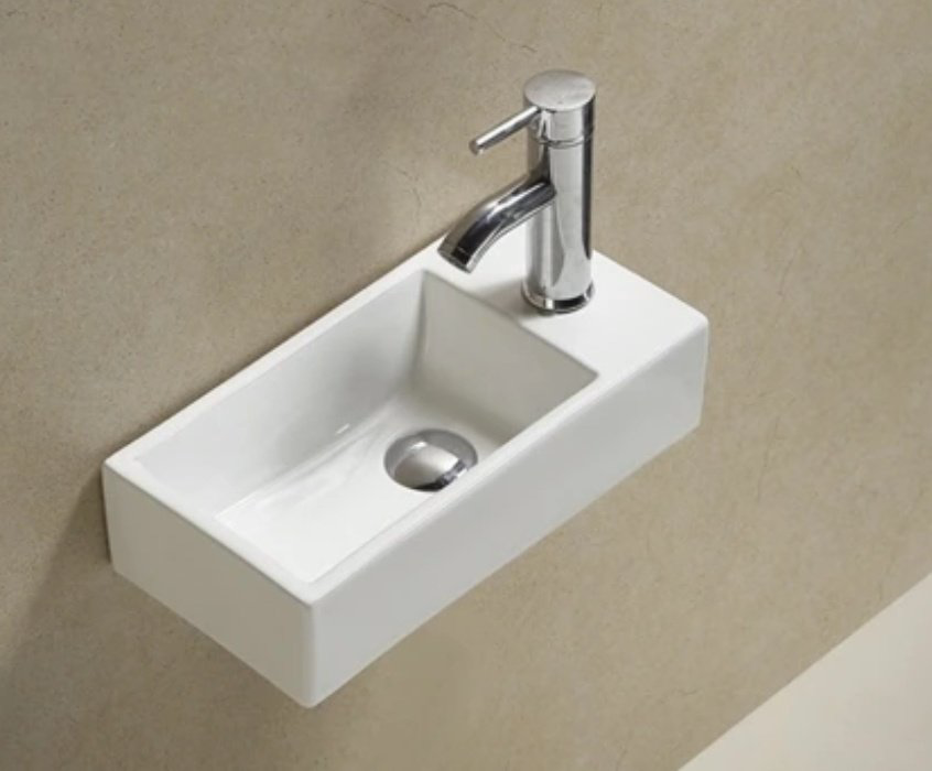 Раковина GID-ceramic N9270L подвесная прямоугольная 40, керамика купить,NaN