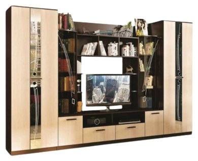 Стенка DOMA Venecia 2D 562351615 340х220х53.2 см, коричневый, бежевый купить,NaN