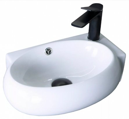 Раковина GID-ceramic N9100L подвесная овальная 45, керамика