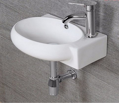 Раковина GID-ceramic N9100L подвесная овальная 45, керамика