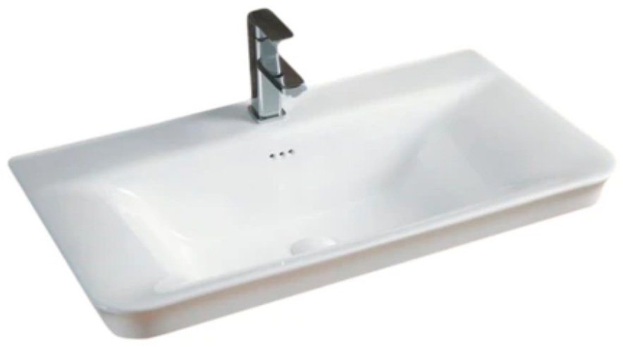 Раковина GID-ceramic NYJ851-80 врезная прямоугольная 81, керамика купить,NaN