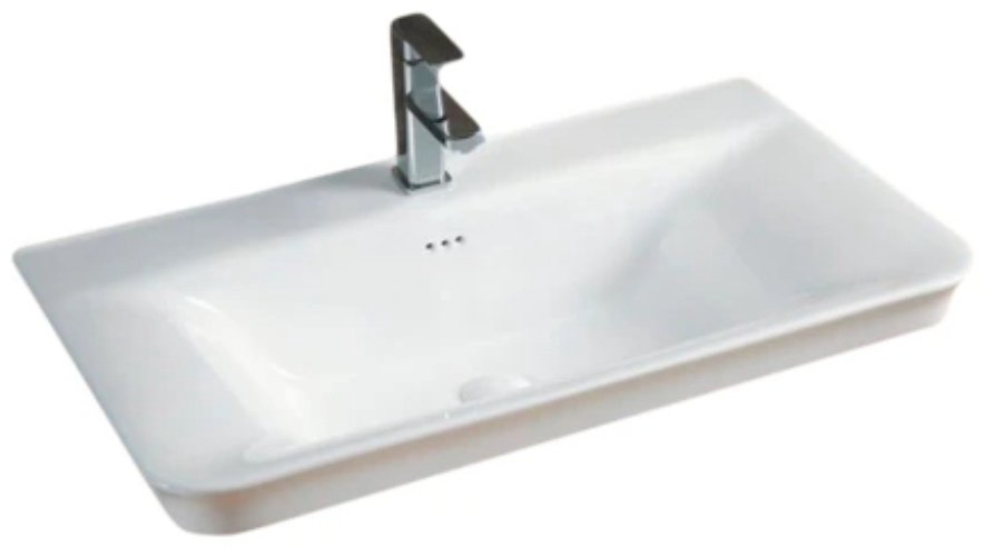 Раковина GID-ceramic NYJ851-80 врезная прямоугольная 81, керамика купить,NaN