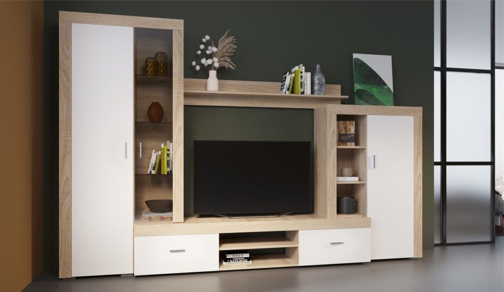 Стенка DOMA Горка/Стенка MO-290 290.2х192.5х34 см, белый, светло-коричневый купить,NaN