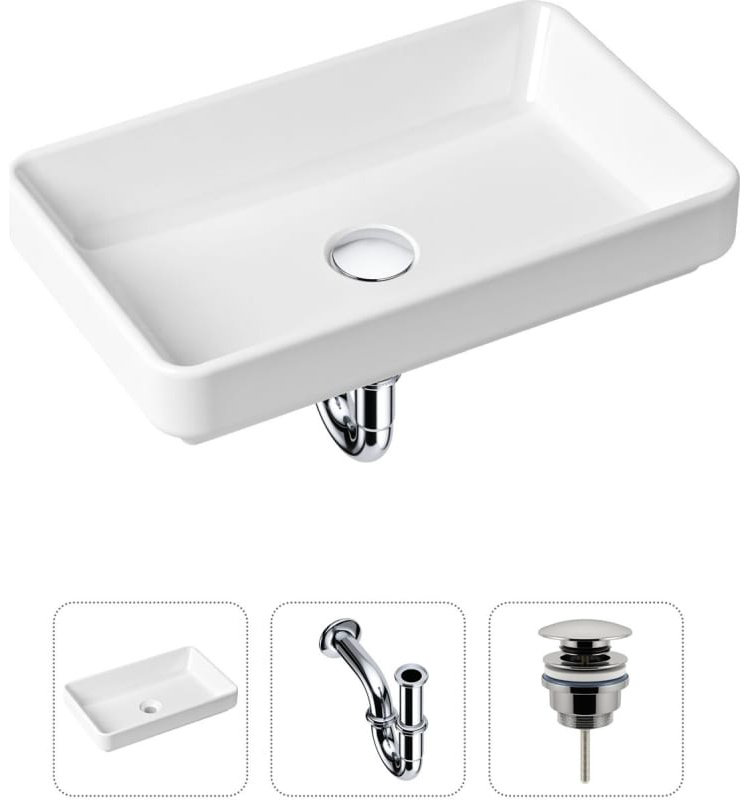 Раковина Lavinia Boho Bathroom Sink 21520110 накладная прямоугольная 34, санфарфор купить,NaN