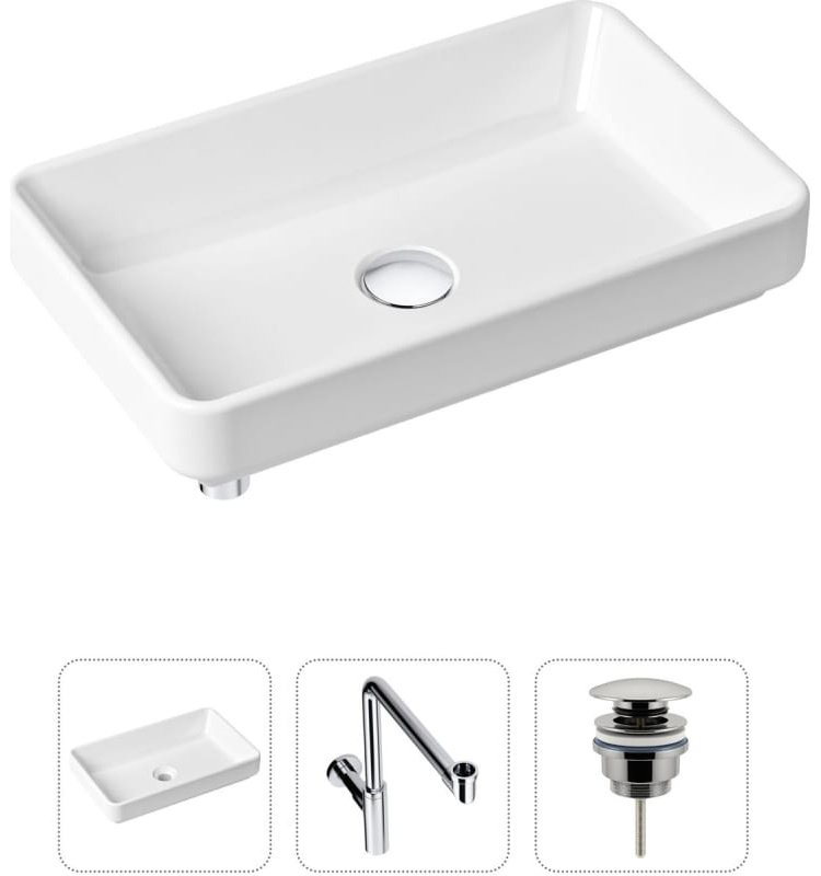 Раковина Lavinia Boho Bathroom Sink 21520154 накладная прямоугольная 34, санфарфор купить,NaN