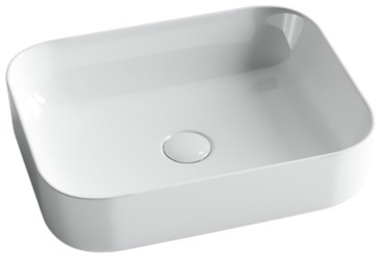 Раковина Ceramicanova CN6011 накладная прямоугольная 50, санфарфор