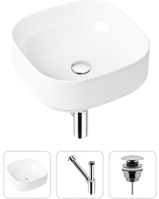 Раковина Lavinia Boho Bathroom Sink 21520222 накладная квадратная 40, санфарфор купить,NaN