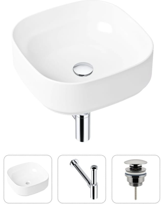 Раковина Lavinia Boho Bathroom Sink 21520222 накладная квадратная 40, санфарфор купить,NaN