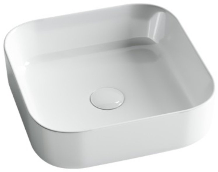 Раковина Ceramicanova Element CN6012 накладная квадратная 38, санфарфор