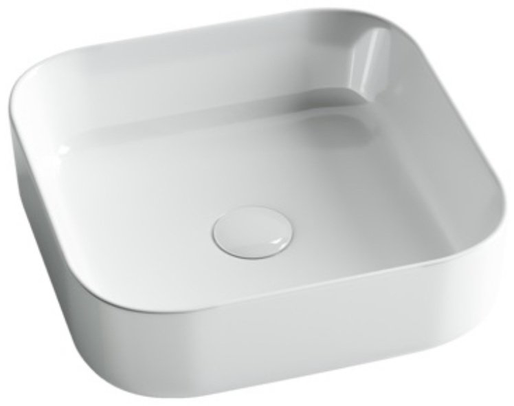 Раковина Ceramicanova Element CN6012 накладная квадратная 38, санфарфор
