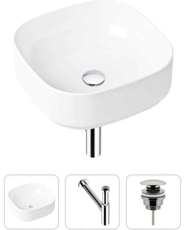 Раковина Lavinia Boho Bathroom Sink 21520252 накладная квадратная 40, санфарфор купить,NaN