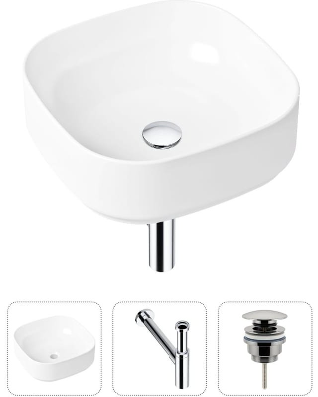 Раковина Lavinia Boho Bathroom Sink 21520252 накладная квадратная 40, санфарфор купить,NaN