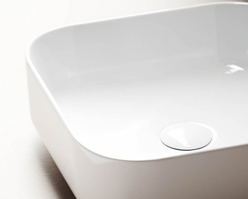Раковина Ceramicanova Element CN6012 накладная квадратная 38, санфарфор