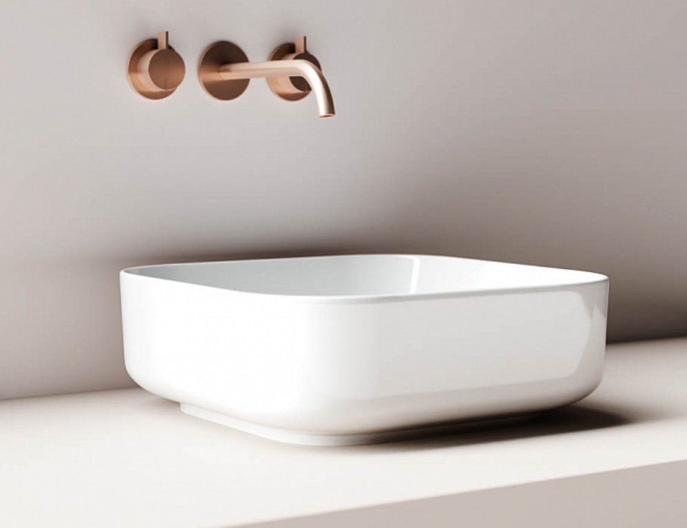 Раковина Ceramicanova Element CN6012 накладная квадратная 38, санфарфор